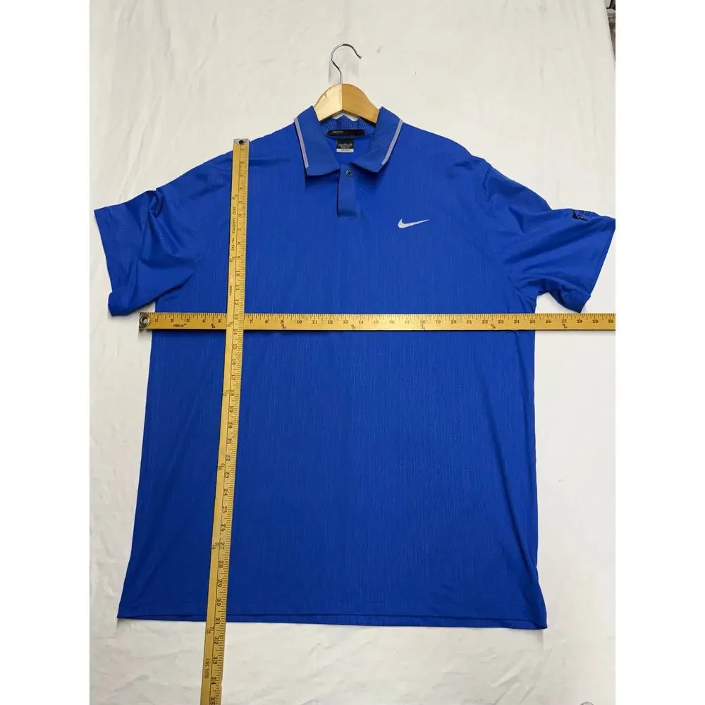 Nike Tiger Woods Collection Golf Polo shirt Men’s size XL Dri-Fit Blue printed